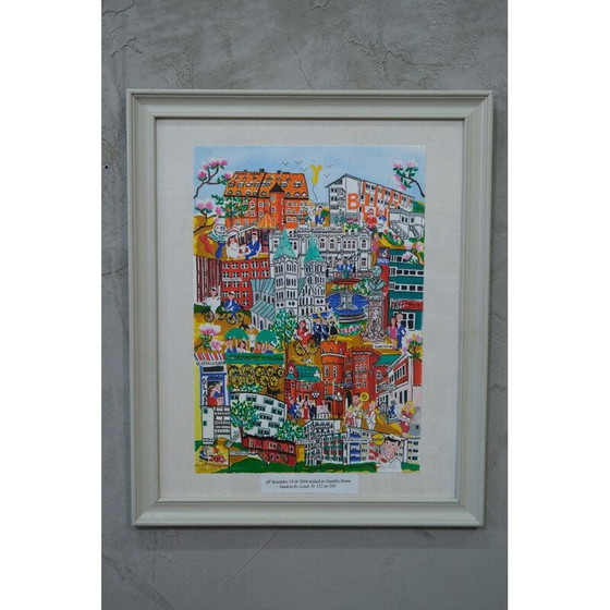 Image 1 of Lithographie vintage de Gunilla Mann, Suède 1990