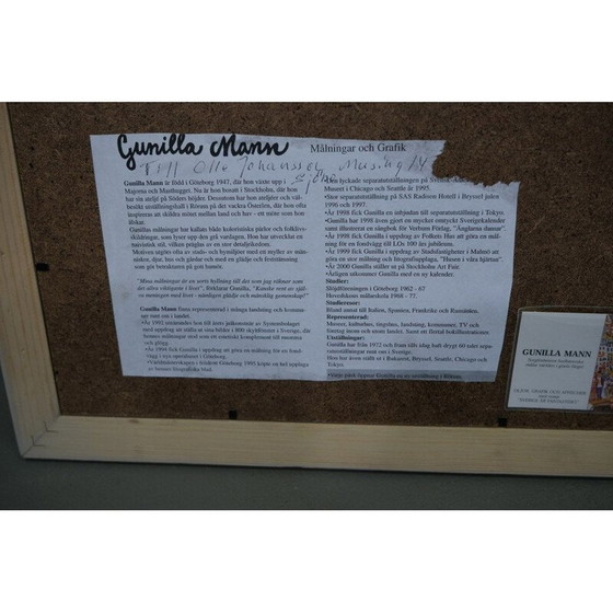 Image 1 of Lithographie vintage de Gunilla Mann, Suède 1990