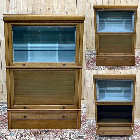 Image 1 of Vitrine démontable vintage en noyer et chêne pour Md, 1960