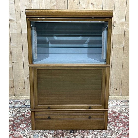 Image 1 of Vitrine démontable vintage en noyer et chêne pour Md, 1960