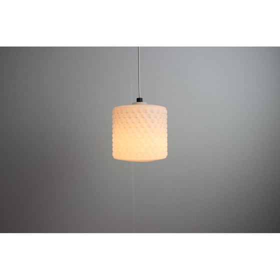 Image 1 of Suspension vintage en métal et verre, Tchécoslovaquie 1969