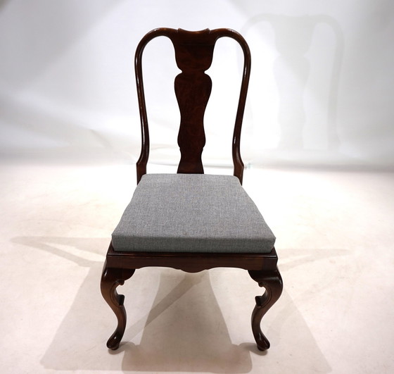 Image 1 of Ensemble de 5 chaises de salle à manger Queen Anne en acajou, 1920