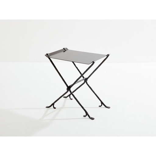 Table d'appoint vintage Isis en fer forgé martelé par Elizabeth Garouste et Mattia Bonetti, 1987