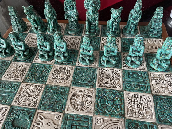 Image 1 of Échecs en stéatite mexicaine