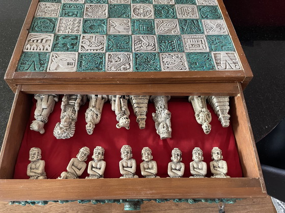Image 1 of Échecs en stéatite mexicaine