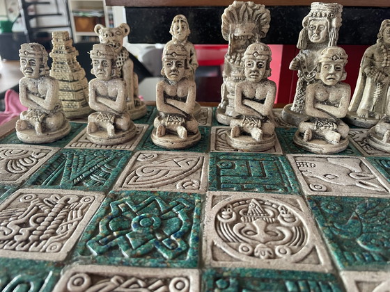 Image 1 of Échecs en stéatite mexicaine