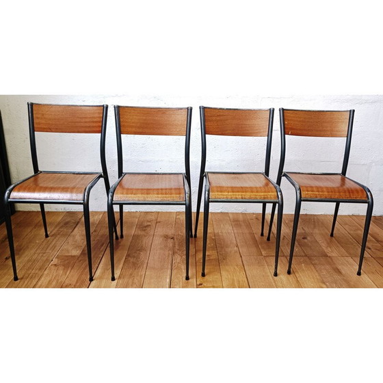 Image 1 of Chaise vintage en métal "Mullca 510", années 1950