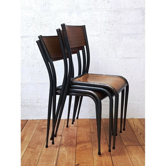 Image 1 of Chaise vintage en métal "Mullca 510", années 1950