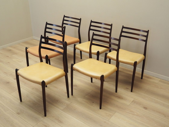 Image 1 of Ensemble de six chaises en acajou, design danois, années 1960, designer : Niels Otto Møller