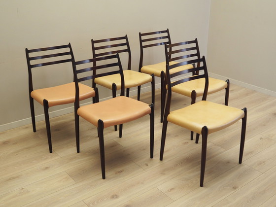 Image 1 of Ensemble de six chaises en acajou, design danois, années 1960, designer : Niels Otto Møller