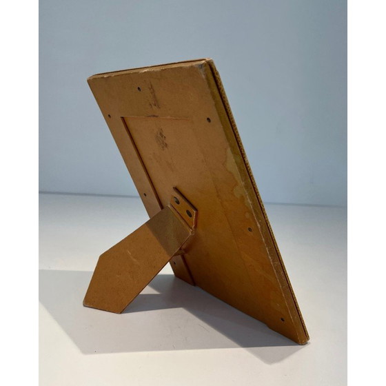 Image 1 of Cadre vintage en cuir piqué, France 1970