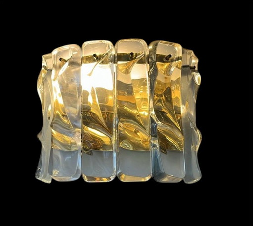 Jt Kalmar Wall Lighting Ice Frost Glass , 1970S