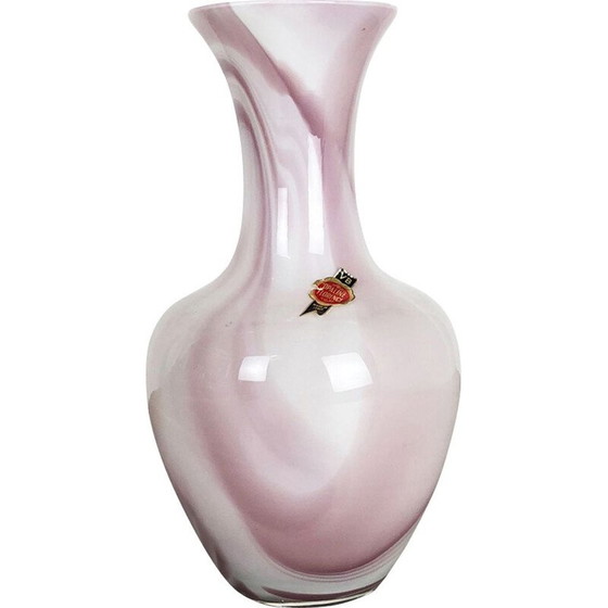 Image 1 of Vase Vintage Extra Large rose Opaline 1970