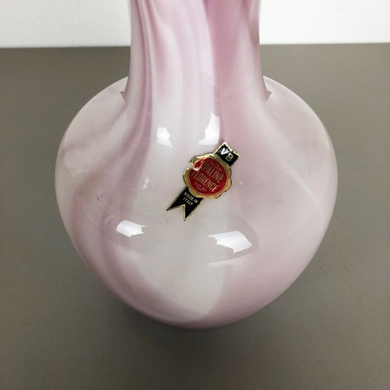 Image 1 of Vase Vintage Extra Large rose Opaline 1970