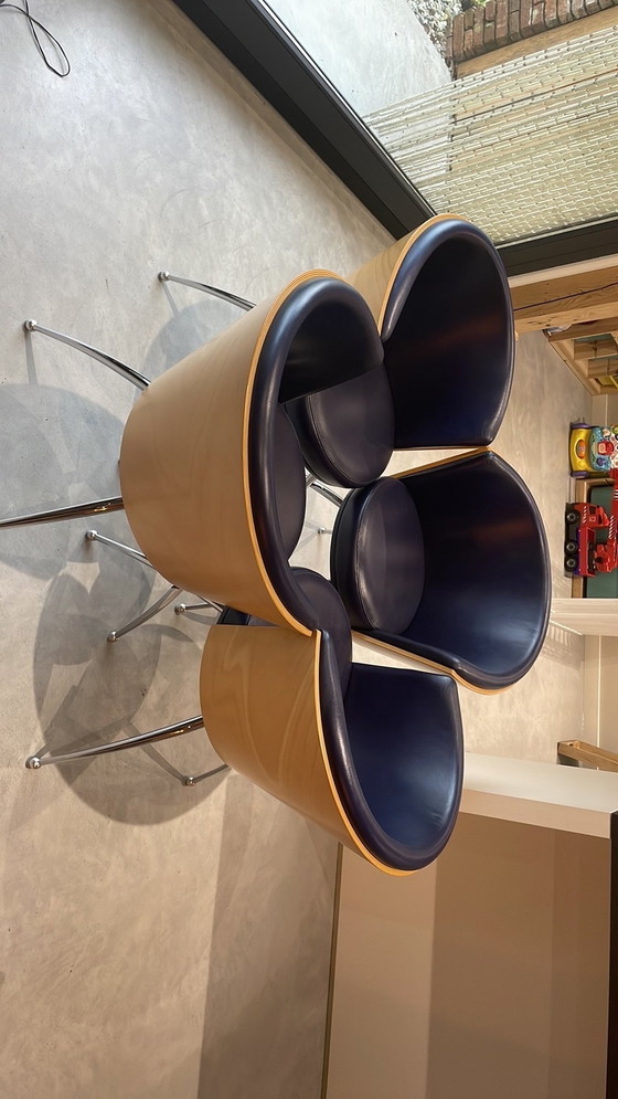 Image 1 of 4X Leolux Giotto 914 et table