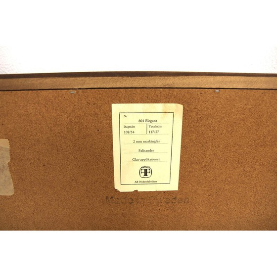 Image 1 of Miroir vintage avec cadre en bois de rose, Suède 1960
