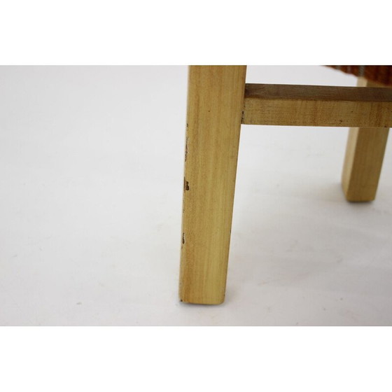 Image 1 of Tabouret en bois vintage, Tchécoslovaquie années 1960