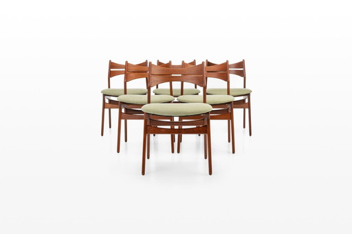 Chaises de salle à manger vintage par Erik Buch pour Christian Christensen Møbelfabrik, 1960S, ensemble de 6 - Vintage Stoelen