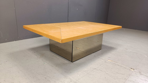 Image 1 of Table basse vintage en bois de frêne par Paul Michel, 1970