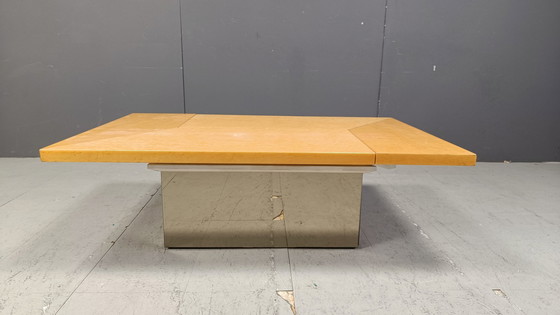 Image 1 of Table basse vintage en bois de frêne par Paul Michel, 1970