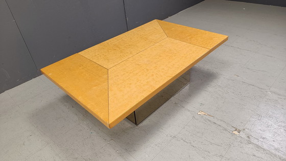 Image 1 of Table basse vintage en bois de frêne par Paul Michel, 1970