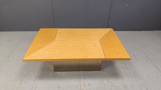 Image 1 of Table basse vintage en bois de frêne par Paul Michel, 1970