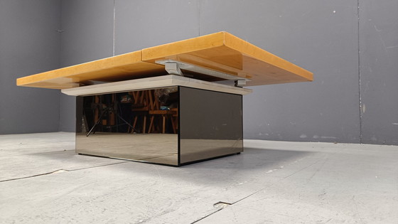 Image 1 of Table basse vintage en bois de frêne par Paul Michel, 1970
