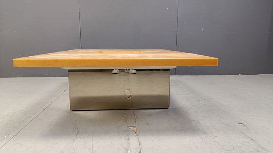 Image 1 of Table basse vintage en bois de frêne par Paul Michel, 1970