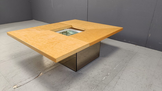 Image 1 of Table basse vintage en bois de frêne par Paul Michel, 1970
