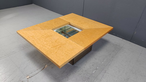 Image 1 of Table basse vintage en bois de frêne par Paul Michel, 1970