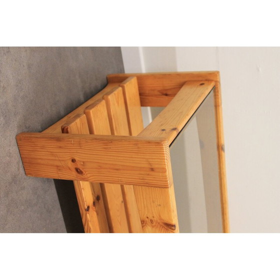 Image 1 of Table basse vintage en pin et verre fumé, 1970