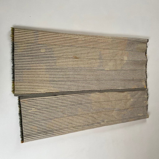 Tapis vintage Rya multicolore en laine à poils longs, Suède, années 1960