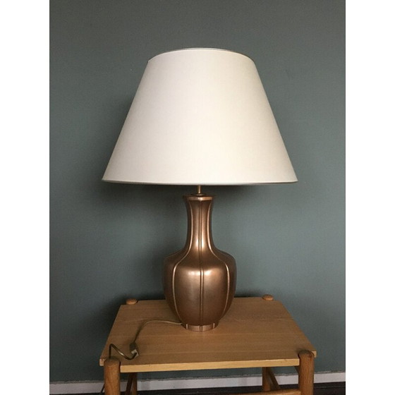 Image 1 of Lampe de table vintage en métal Hollywood Regency, 1970