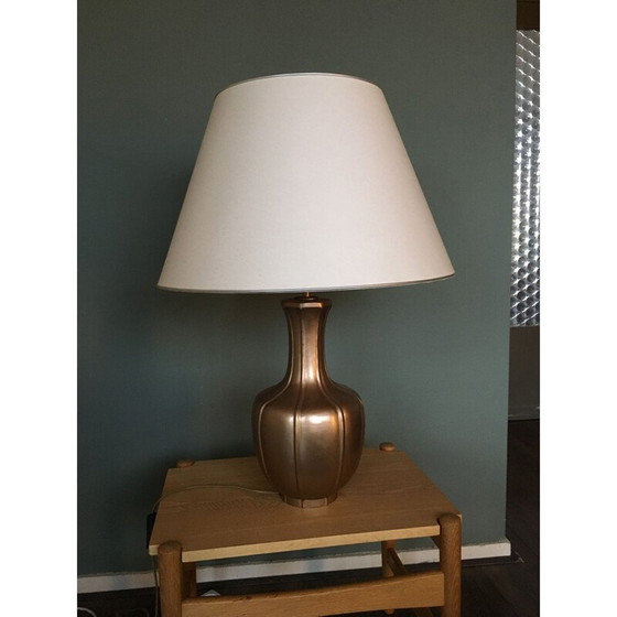 Image 1 of Lampe de table vintage en métal Hollywood Regency, 1970