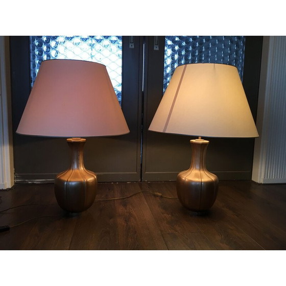 Image 1 of Lampe de table vintage en métal Hollywood Regency, 1970