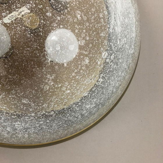 Image 1 of Applique vintage en laiton et verre par Hillebrand Leuchten, Allemagne 1970