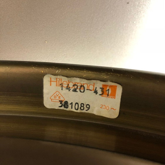 Image 1 of Applique vintage en laiton et verre par Hillebrand Leuchten, Allemagne 1970