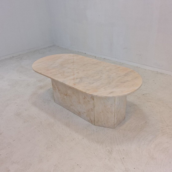 Image 1 of Table basse vintage en marbre, Italie 1980