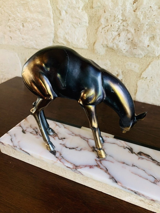 Image 1 of Sculpture de cerf vintage, 1940's