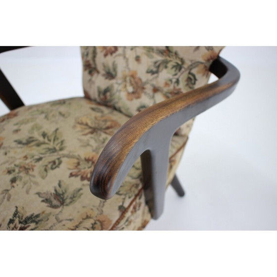 Image 1 of Paire de fauteuils vintage en tissu, Tchécoslovaquie, années 1940