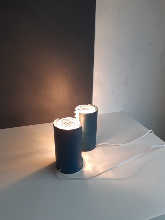 Image 1 of Lot de 2 lampes de lit Mcm en verre magnifique