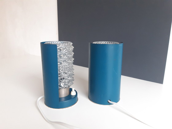 Image 1 of Lot de 2 lampes de lit Mcm en verre magnifique