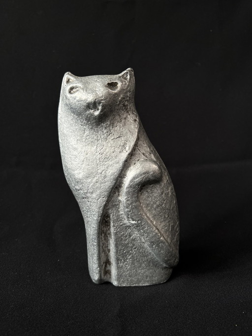 Chat vintage en aluminium, Willy Ceysens, 1970S, Belgique