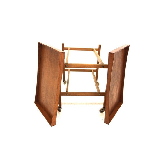 Image 1 of Chariot vintage en teck et chêne, Suède 1960