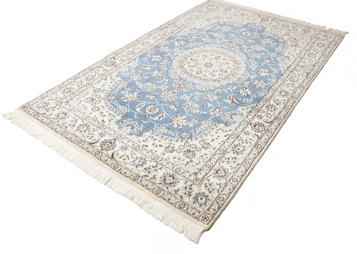 Elégant tapis persan noué à la main Naïn 9 Lah - Size.236 X 150 cm -No.401465-01