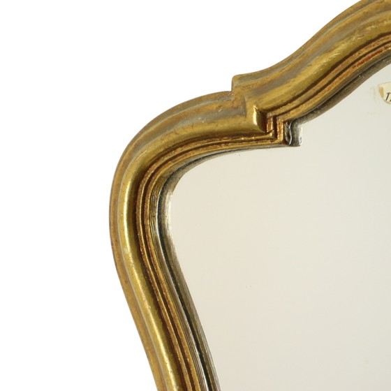 Image 1 of Petit miroir baroque à feuilles d'or