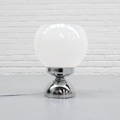 Lampe de table italienne en verre de l'ère spatiale