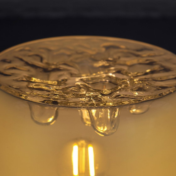 Image 1 of Lampe de table italienne en verre de l'ère spatiale