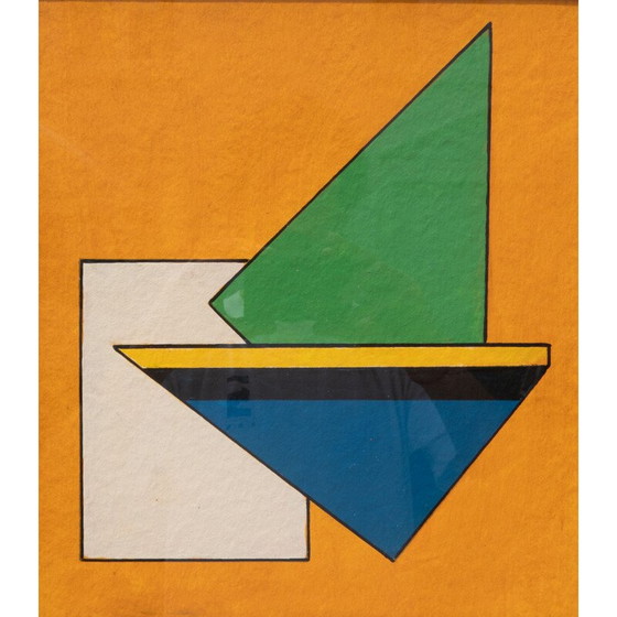 Image 1 of Peinture gouache vintage de Guy Vandenbranden, Belgique 1996