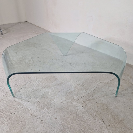 Table basse cascade italienne en verre